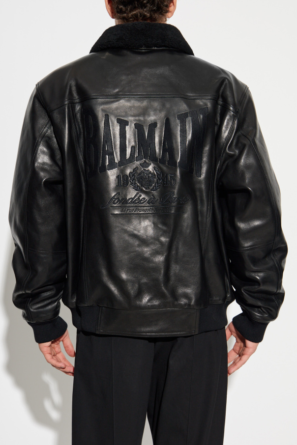 BALMAIN ブラックレザー ジャケット M BALMAIN ブラックレザージャケット Mサイズ - メルカリ
